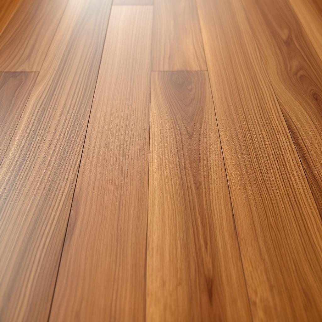 Close-up of rich walnut hardwood planks